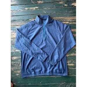 Adidas Golf Mens Navy Blue Heathered 1/4 Zip Pullover Jacket HA9118 Size XL